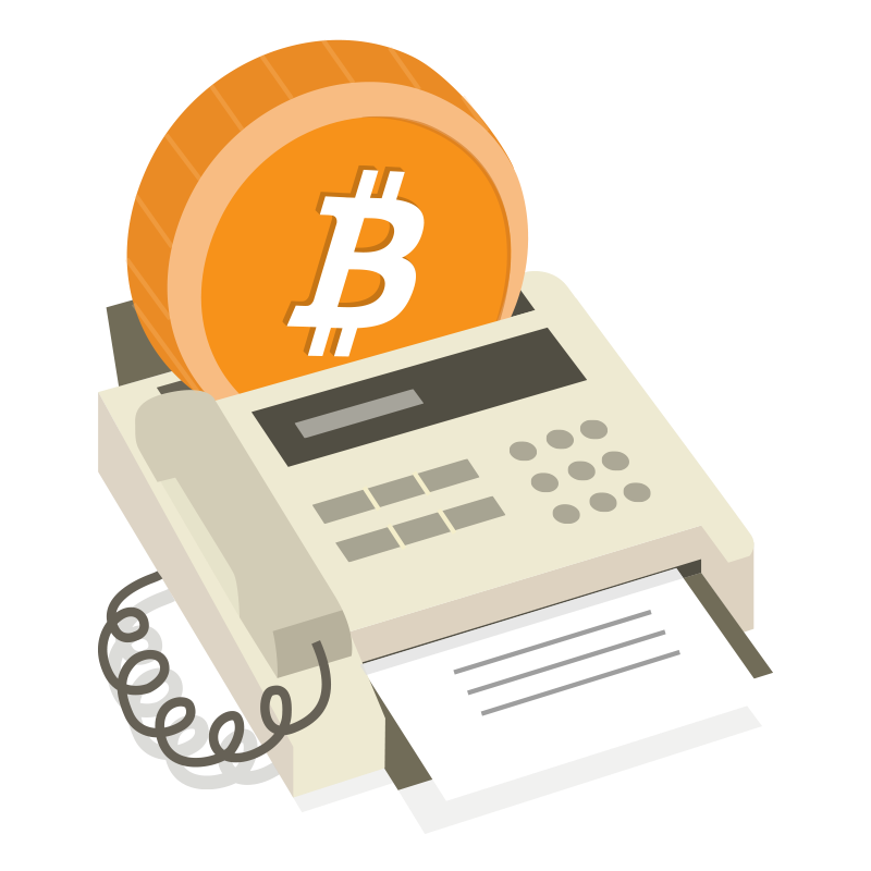 Bitcoin Fax Logo